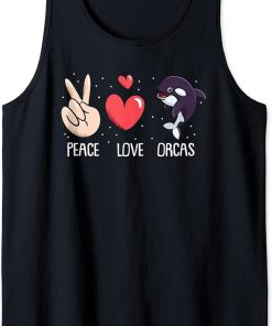 Whales Funny Kids Peace Love Orcas Orca Lovers Tank Top