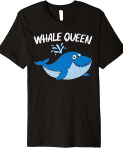 Funny Whale Art For Women Mom Orca Narwhal Blue Whales Premium T-Shirt