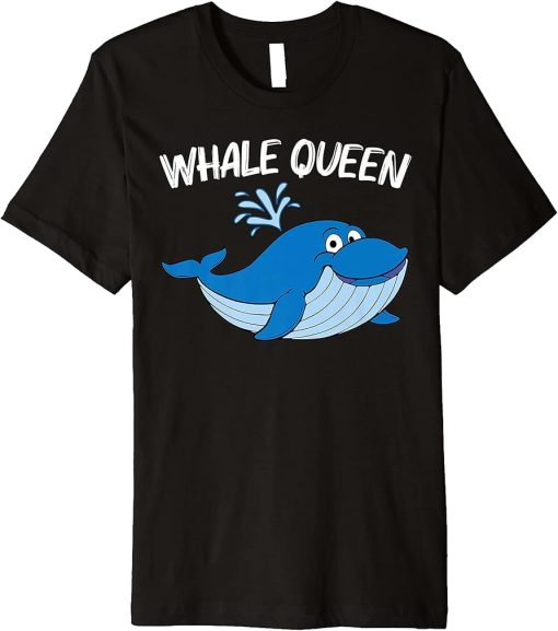 Funny Whale Art For Women Mom Orca Narwhal Blue Whales Premium T-Shirt