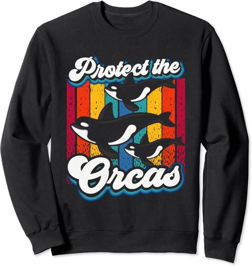 Protect The Orcas Orca Whale Sea Sweatshirt