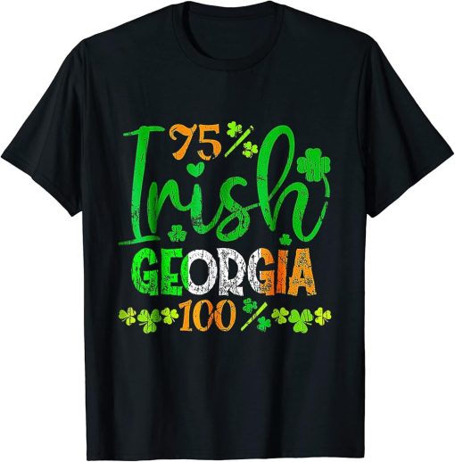 Full Of Shenanigans St Patrick"s Day Orca Fish Clovers T-Shirt