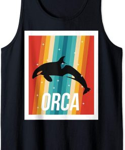 Vintage Orca Retro Killer Whale Tank Top