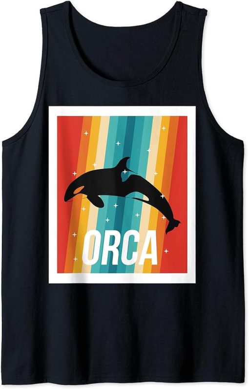 Vintage Orca Retro Killer Whale Tank Top